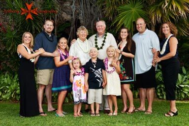 Oahu Group Family Portrait - Photographed on locations in Kailua, Oahu Island
