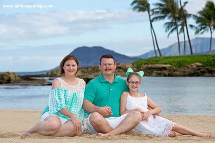 oahu family portrait photography paradise cove beach koolina resort hawai