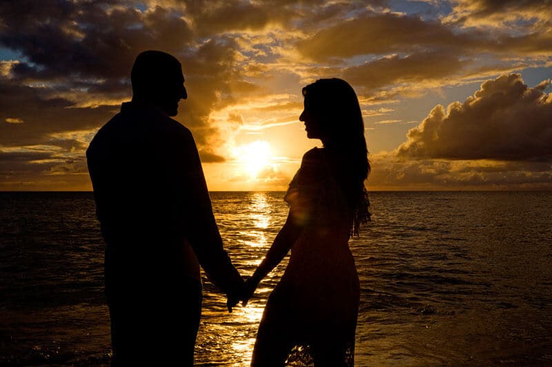 Sunset Couple Photography - Papailoa Beach, Oahu, Hawaii