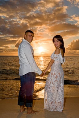 Papailoa Beach Engagement Portrait Photography, North Shore, Oahu, Hawaii 
