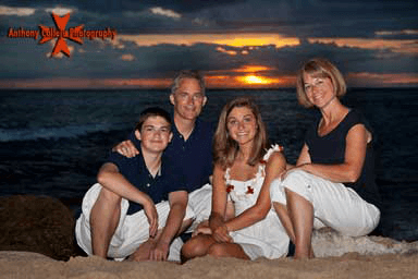 Four Seasons Vacation Photographers Sunset Oahu Family vacation Portrait at Secret beach at the KoOlina Resort, Oahu Hawaii