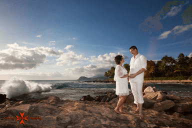 Koolina Honeymoon Photography photographed at secret beach oahu hawaii