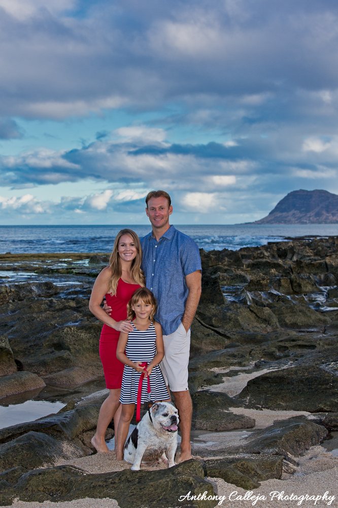 Affordable Family With Pet Beach Photo Session Paradise Cove Beach, KoOlina Resort, Oahu