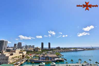 panoramic view of honolulu from the top of Aloha Tower