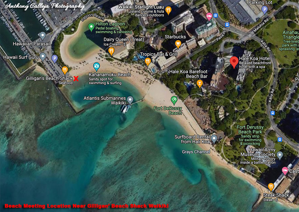 Beach Meeing Location Near Gilligan's Beach Shack Waikiki