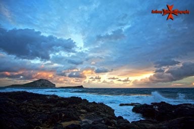 Fine Art photograph of Makapuu Oahu Sunrise photo with Rabit Island