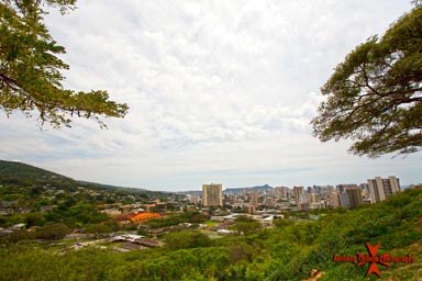 spectacular panoramic view of Honolulu