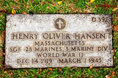 Henry Oliver Hank Hansen (December 14, 1919 – March 1, 1945) 