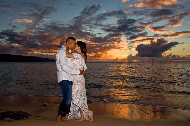 Engagement Portrait Photography, Papailoa Beach , North Shore, Oahu, Hawaii 